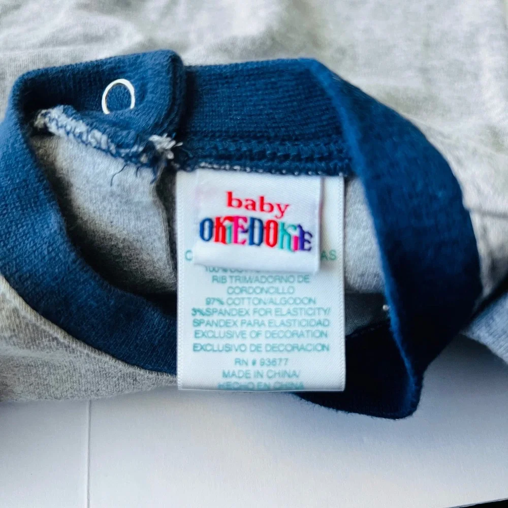 Vintage Okie Dokie Baby Train Romper 0-3M Choo Choo Cotton One‎ Piece
